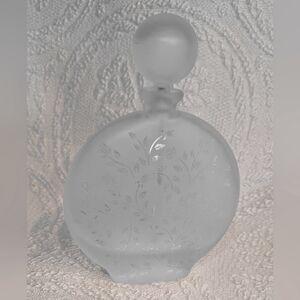 Rare Vintage Frosted Glass Perfume Bottle